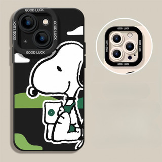 Ốp điện thoại sơn Snoopy dễ thương thời trang cho iPhone16 / 15 / 14 / 13 / MINI / 12 / 11 / Pro MAX / X / XS / XR / 7 / 8 / 6 Vỏ bảo vệ toàn diện bằng silicon lỏng chống sốc và chống rơi