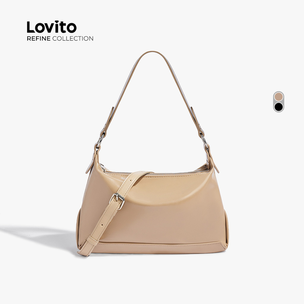 (Lovito Carry) Túi đeo vai nhỏ dung tích lớn dành cho nữ phong cách thường ngày LR19E084