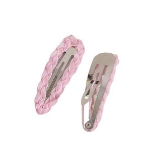 Kẹp Tóc Hình Bầu Dục Kim Loại Lò Xo với Vải Cuộn Màu Sắc Đa Dạng - DIY Phụ Kiện Trang Sức