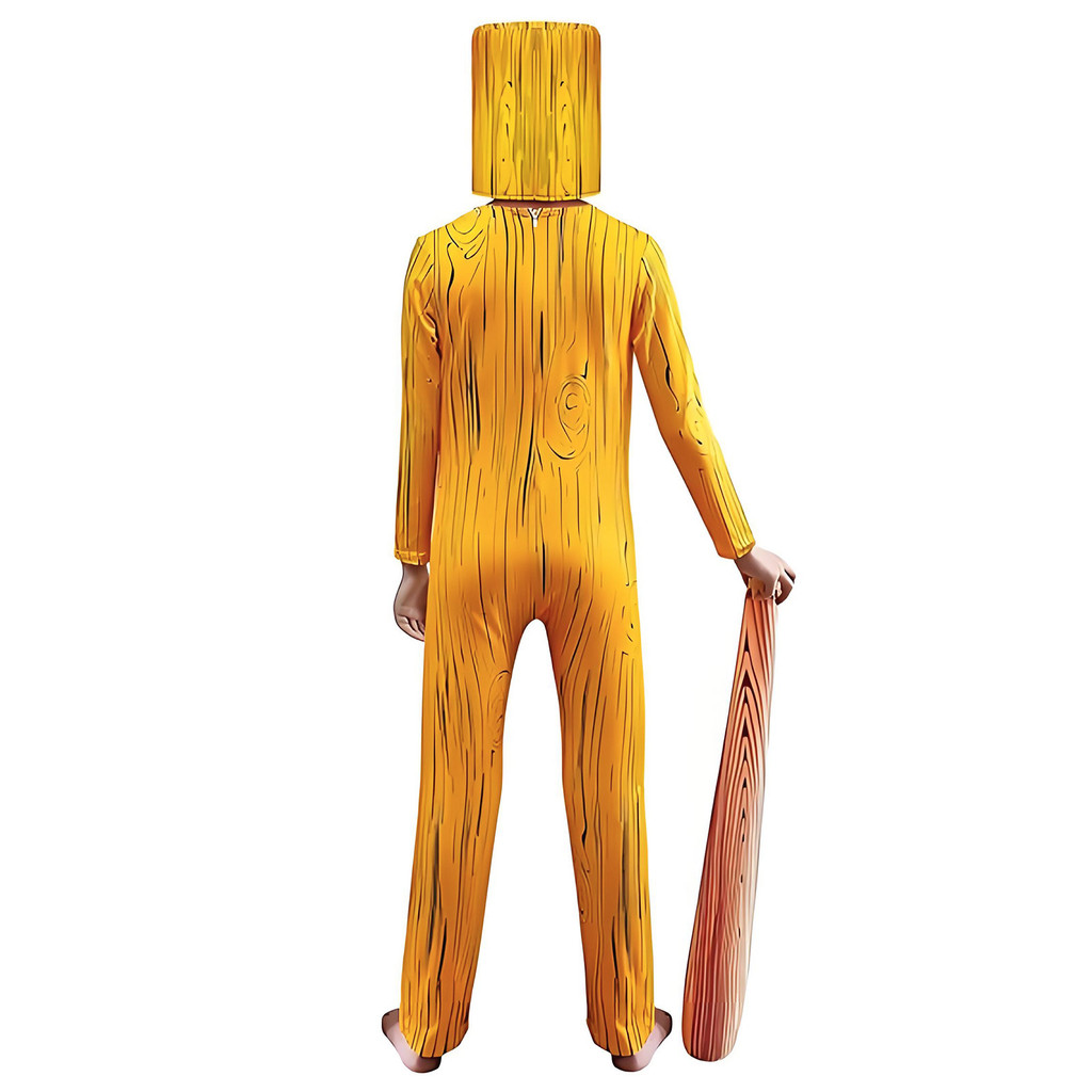 Bộ cosplay Brainrot Tung Tung Sahur vàng, phù hợp cho lễ hội Halloween