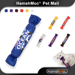 HamshMoc Đồ Chơi Thú Cưng Sang Trọng Kẹo Thiết Kế Nhăn Giấy Làm Sạch Răng Vải Mềm Mèo Con Chơi