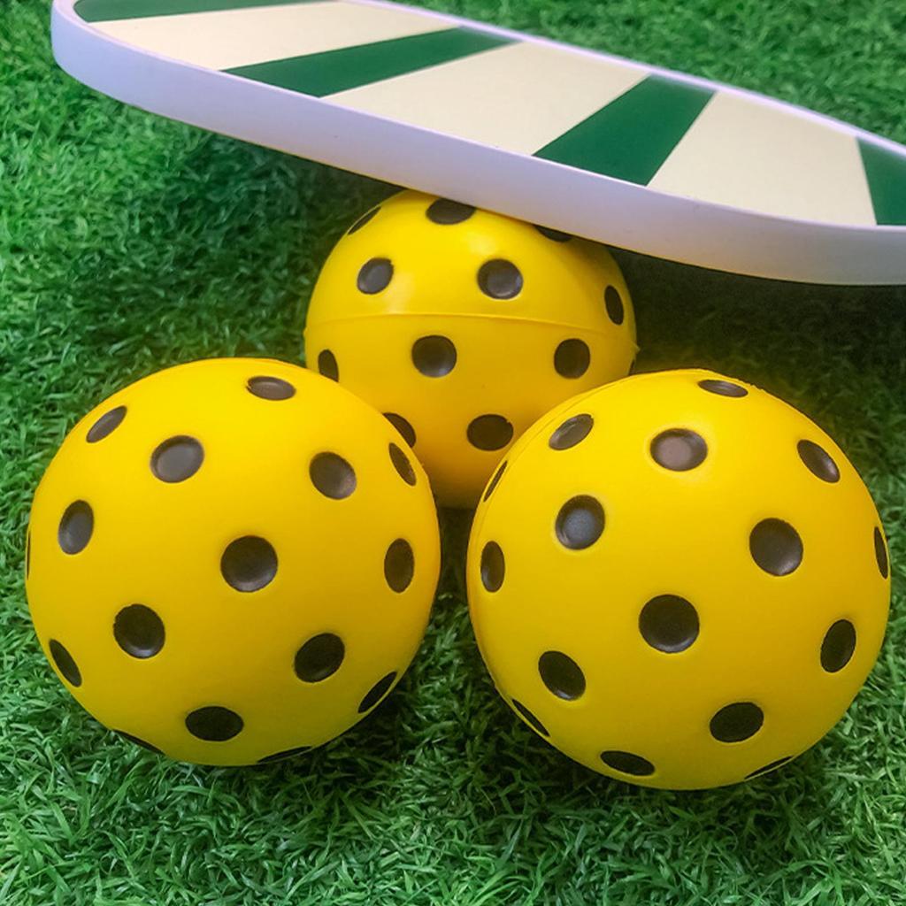 Bóng Pickleball Im Lặng Luyện Tập Trong Nhà Tiếng Ồn Thấp Bóng Im Lặng Bao Gồm 3 Quả Bóng Và Ống Giải Trí