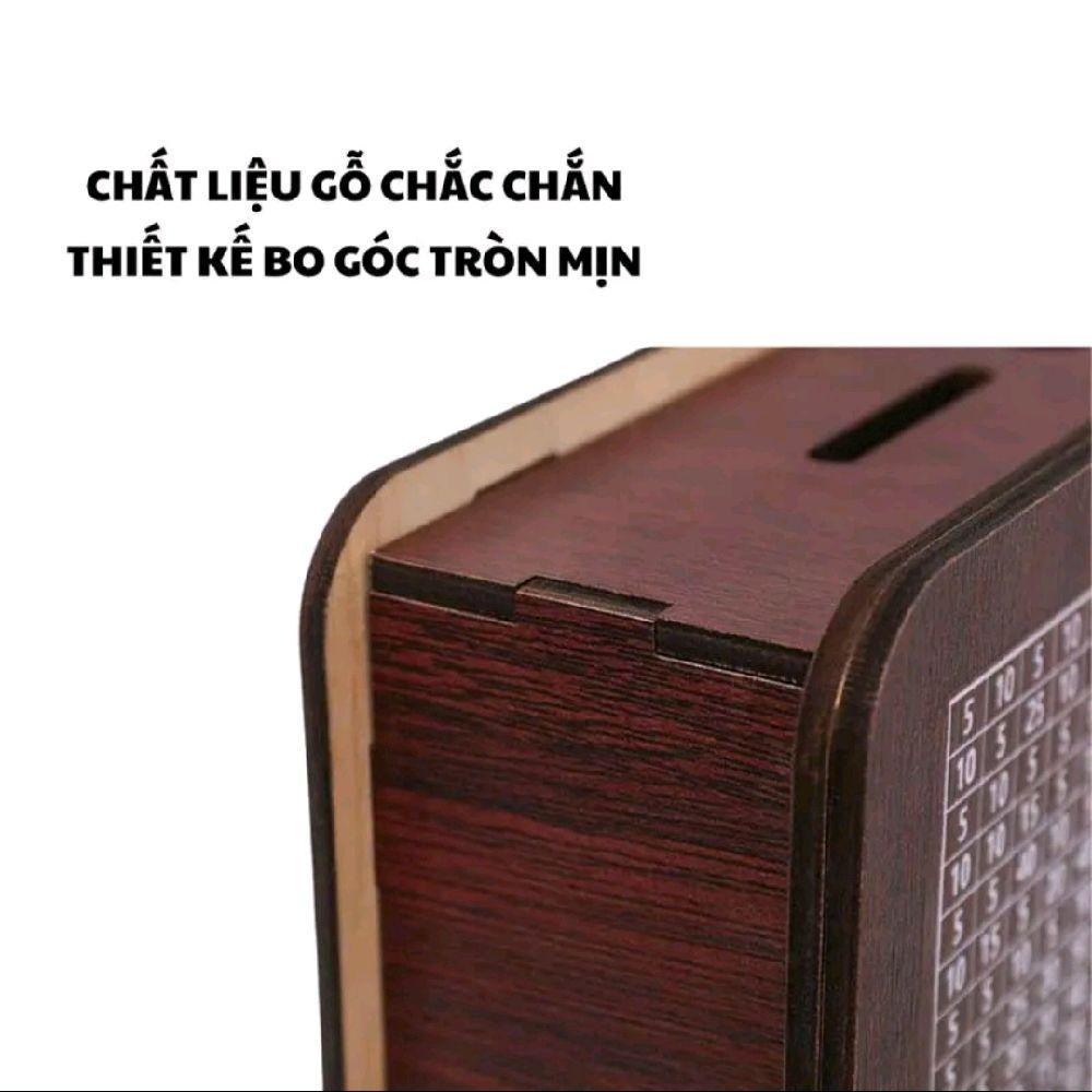 Hộp gỗ tiết kiệm tiền, ống tiết kiệm, két gỗ đựng tiền tiết kiện có thể đựng tiền xu và tiền giấy, nhiều mẫu