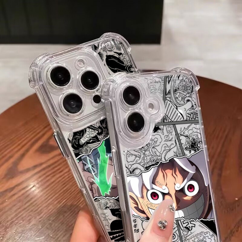 Ốp Lưng One Piece Luffy ZoroPhone Cho Redmi Note 14 13 12 Pro Plus 12S 11S 12 11 Pro 4G 5G 12 12C 13 13C 14C 5 A3 Vỏ Mềm Trong Suốt Túi Khí Hoạt Hình Vỏ Bảo Vệ Camera Chống Sốc