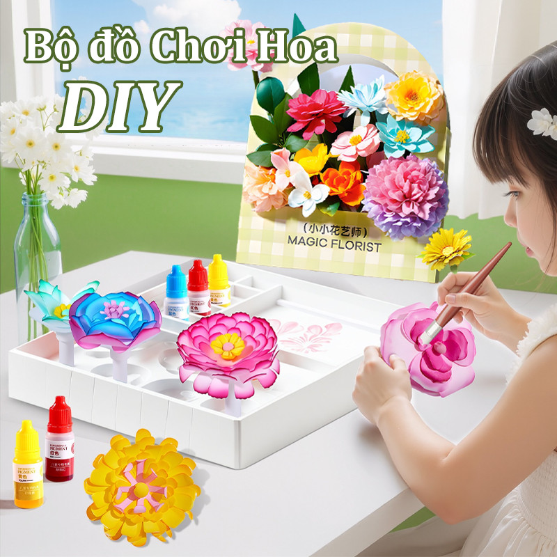 Bộ đồ chơi hoa DIY, Hoa đổi màu, Đồ Chơi Tô Màu Khoa Học Hoa, Đồ Chơi DIY Sáng Tạo Cho Mọi Lứa Tuổi
