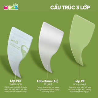 Túi trữ sữa bột moaz eco an toàn, tiện lợi