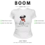 BOOM Áo Baby Tee Nữ Cotton Ôm Body-Áo Thun Ngắn Tay Y2K In Hình PhongCách Mùa Hè, Cổ Tròn Hàng Đầucách hàn quốc phong664