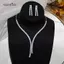 AqToCna 2 Cái Đơn Giản Hình Học Zircon Nelace Bông Tai Bộ Dành Cho Nữ Cưới Trang Sức Bộ Phụ Kiện Quà Tặng AqToCna