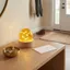 THEGIRL8B Bóng Thủy Tinh, Đế Gỗ LED Đồ Trang Trí Dạ Quang Sáng Bóng, Phong Cách Tuyệt Vời Có Thể Tháo Rời Đế Tròn Bóng Bền Đèn Ngủ Quà Giáng Sinh