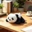 Đồ chơi sang trọng gấu trúc và gấu trúc dễ thương có tư thế nằm xuống Gối thân thiện với da dễ thương Hình có thể được sử dụng làm trang trí ghế sofa phòng ngủ sonlekvn