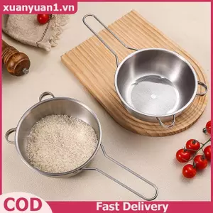 XUAN Dụng Cụ Lọc Nhà Bếp Bằng Thép Không Gỉ Thìa Có Rãnh Rây Bánh Mì Gạo Rau Củ Thức Ăn Nhanh Thoát Nước Cần Thiết Cho Người Yêu Nấu Ăn VN