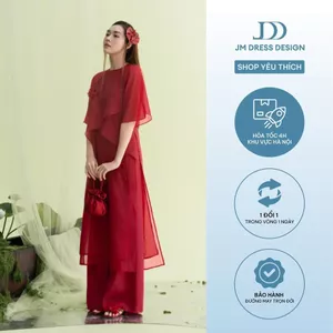 Áo Dài Thanh Đan - Áo Dài Cổ Tròn Bèo Đổ Tay Lửng Rộng 2M06.2509 - Áo Dài Cách Tân Suông Nhẹ Phong Cách Tối Giản JM