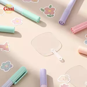 Quạt cầm tay bằng nhựa Mini trong suốt 50 chiếc Quạt thủ công vẽ tranh DIY có thể tái sử dụng để ủng hộ bữa tiệc sinh nhật Trang trí nội thất [VN]