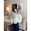 Áo nỉ dây rút vai nghiêng bán chạy dành cho nữ mùa xuân Phong cách mới Thiết kế dài tay Niche Loose Size lớn quây Top Cover