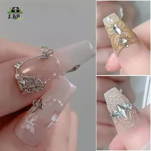 12 Lưới Móng Tay Nghệ Thuật Hạt Thép Nhỏ 0.6-2mm Kích Thước Hỗn Hợp 3D Thiết Kế Vàng Bạc Trang Sức Làm Móng Tay Đầu Charm Micro Ball DIY Trang Trí EMKK