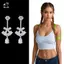 Nhẫn đeo bụng dát Zirconia bằng thép không gỉ bên trong ren không gây dị ứng Trang sức rốn để hẹn hò Quà tặng mới