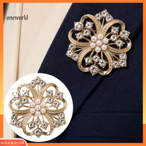 Một thế giới| Trâm cài hoa trang trí Pin hoa hợp kim, Trâm cài hoa hợp kim rắn, Hoàn thiện mạ điện bền, Khóa chắc chắn để phù hợp an toàn, Phụ kiện phong cách cung điện cổ điển dành cho nữ
