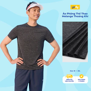 Áo Phông Thể Thao Nam Yody Melange Thoáng Khí MATS26S026