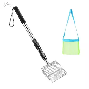Jfory Sand Sift Rake Thép không gỉ Sea Food Catcher Cầm tay Răng Sifter 1pc