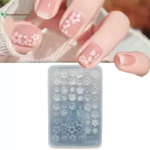 BeautifulHomeA 1 Cái Silicon Móng Tay Nghệ Thuật Khuôn Hoa Phong Cách Pháp Năm Cánh Hoa 3D Giảm Móng Tay Mẫu Móng Tay Nghệ Thuật Trang Trí Dụng Cụ Làm Móng Tay VN