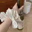 PNPIA- 1PC Quá Khổ Cotton Ren Pháp Tóc Scrunchie Tóc Cho Nữ Co Giãn Đuôi Ngựa Hai Lớp Phụ Kiện Tóc Nữ
