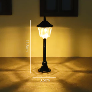 Trang Trí Nhà Đèn Đường Cảnh Quan Mini Micro Phố Chơi Nhà Đồ Chơi Búp Bê Cảnh Phụ Kiện Công Viên Đèn Đường Phố Mô Hình Ánh Sáng