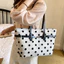 SQ11 2026 Túi tote chấm bi phong cách mới dung tích lớn thiết kế đơn giản dành cho nữ đi lại túi đeo vai thông thường
