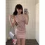 Pure Desire Chấm bi cổ chữ V Cổ chữ V dành cho nữ Đầu mùa xuân Mặc bên trong Trang phục bên ngoài Slim-fit Slimmer Look Hot Girl Áo không tay
