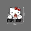 Nhãn dán xe hơi kitty Cat Trang trí cơ thể Nhãn dán cơ thể Sáng tạo độc đáo STOP Nhãn dán hoạt hình chống nước