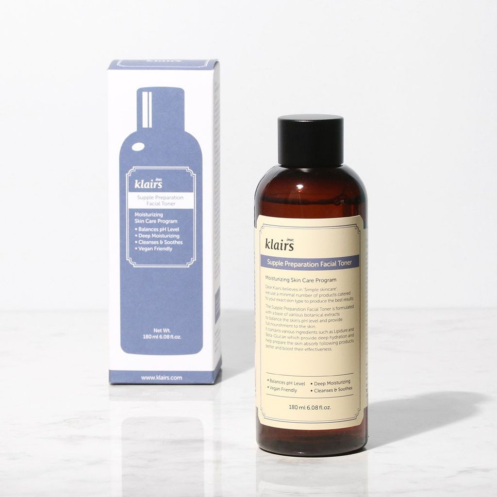 Combo 2 Nước hoa hồng Dear, Klairs Supple Preparation Facial Toner cấp ẩm hỗ trợ làm sáng da 180ml/chai [FS]