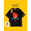 BKMK Tide Print Teen Nam Nữ Tay Ngắn Xù Đẹp Trai 100% Cotton Cao Cấp Rời Đa Năng Top Cặp Đôi 0704