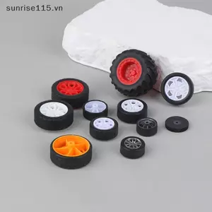 SRVN 10 Chiếc Bánh Xe Đồ Chơi PC Vành Cao Su Lốp DIY Công Nghệ Mini 4WD Lốp Nhiều Màu Sắc Lỗ Đường Kính 2mm 2.5mm 3mm Cho Xe Ô Tô Mô Hình RC Toycars Một Phần.
