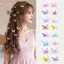 HFSHY Bướm Kẹp Tóc 10 Chiếc Sáng Bóng Kim Cương Giả Nhiều Màu Sắc Chuyển Màu Sắc Hai Lớp Organza Phụ Kiện Tóc Cho Quà Tặng Ngày Lễ Tình Nhân VN