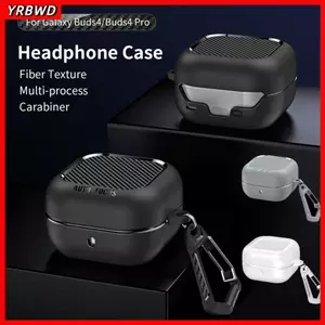 Vỏ tai nghe YRBWD, có bảo vệ kết cấu sợi Carabiner, Phụ kiện Buds TPU chống sốc chống trầy xước chất lượng cao cho Galaxy Buds4 / 4pro Du lịch Sử dụng