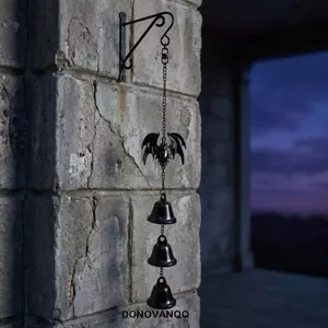 DONOVANQQ Bát Chuông Gió, Đồ Trang Trí Ngộ nghĩnh Chuông Gió Halloween, Quà Tặng Halloween Phong Cách Tối Treo Đồ Trang Trí Chuông Kim Loại Chuông Gió Porch