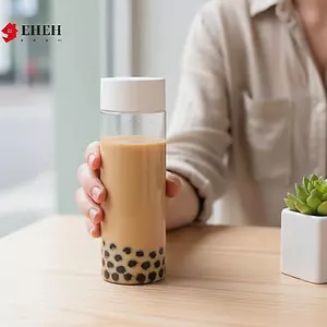 400ml 500ml 600ml Chai trà sữa bằng nhựa trong suốt Hộp đựng nước ép tròn Tuyệt vời cho doanh nghiệp Takeaway Sử dụng VN