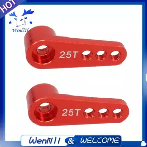 2 Chiếc 25T Tay Lái Servo Bộ Dụng Cụ Kim Loại Cho 1 / 8 1 / 10 Rc Mẫu Xe / Thuyền Futaba