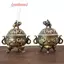 Lư Hương Voi Lư Hương Kim Loại Sen Lư Hương Bát Đựng Hương Có Tay Cầm Thiền Yoga Trang Trí Nhà Phong Cách Cổ Đại