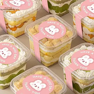 TRTR 100 Chiếc Stiers Dải Dài Handmade Stier, Nhãn Niêm Phong Tạm Tự Dính Cho Bánh Quy Trang Trí Nướng Bánh, Hộp Seal VN