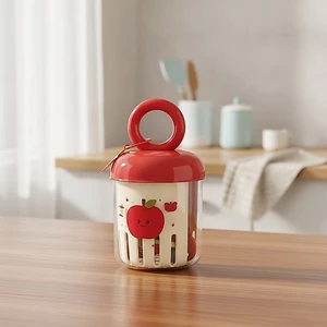 Cốc rửa trái cây Cốc trong suốt có giỏ thoát nước Giỏ lọc có nắp đậy Nhẹ có nắp Di động