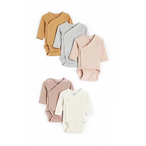 KHÔNG KÈM TẤT Body cài chéo cotton Organic NB-9m cho bé trai và gái