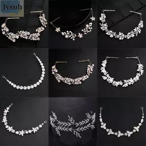 JVSUB Cô Dâu Hoa Băng Đô Quấn Tóc Hoa Mũ Đội Đầu Phụ Kiện Cưới Nữ Mũ Đội Đầu Tiara Cô Dâu