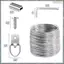 Bộ phụ kiện khung ảnh Dây bện 100 Feet, Móc treo vòng 20x D và tay áo vòng uốn 20x