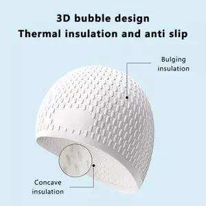 Mũ bơi giọt nước bằng silicon dành cho người lớn Bảo vệ tai chống nước siêu đàn hồi FSI
