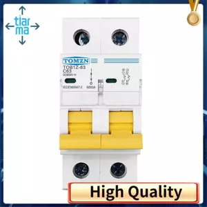 MCB C Curve TOB1Z-63 2P 63A DC 600V Bộ ngắt mạch cực đơn cho cầu chì hiện tại PV