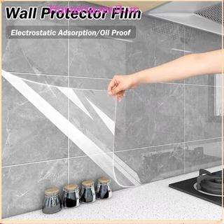 Nhãn dán chống nước HOMEHAVEN, Phim bảo vệ tường chịu nhiệt chống dầu, Trang trí nội thất Hấp phụ tĩnh điện trong suốt Miếng dán bám dính tĩnh điện Nhà bếp