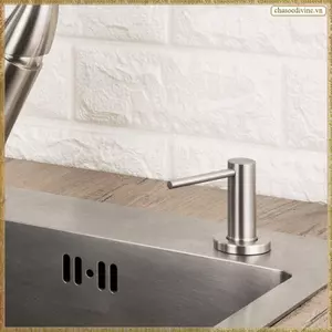 Hộp đựng xà phòng cho bồn rửa nhà bếp Máy bơm mặt bàn chải bằng thép không gỉ Kem dưỡng da tay tích hợp trong chai Dễ sử dụng Bạc