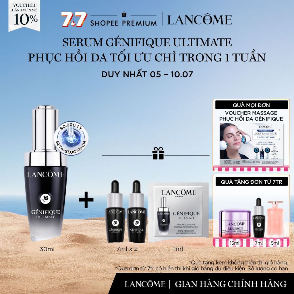 Serum Phục Hồi Da Tối Ưu Trong 1 Tuần Lancome Genifique Ultimate 30ml