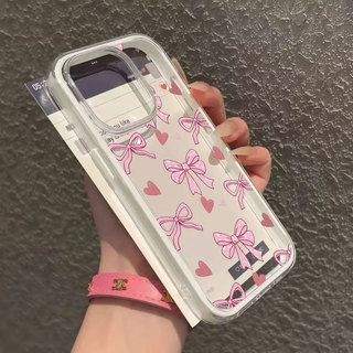 Thời Trang Kẹo Màu Hồng Bowknot Mẫu Cho IPhone 17/16/15/14/13/12/11 Pro Max Plus Chất Liệu TPU Mềm Mại