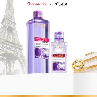 Bộ đôi Nước Tẩy Trang L'Oreal 3 In 1 Micellar Cấp ẩm L'Oreal Paris HA 400ml & 95ml
